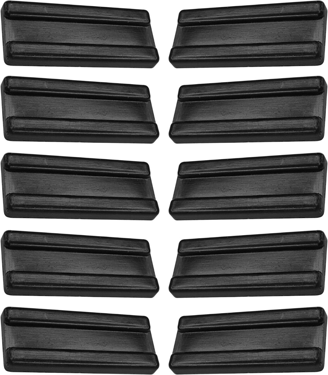 Meubelglijders van kunststof voor meubels, stoelen, tafels, afmetingen 39 x 16 mm, zwart