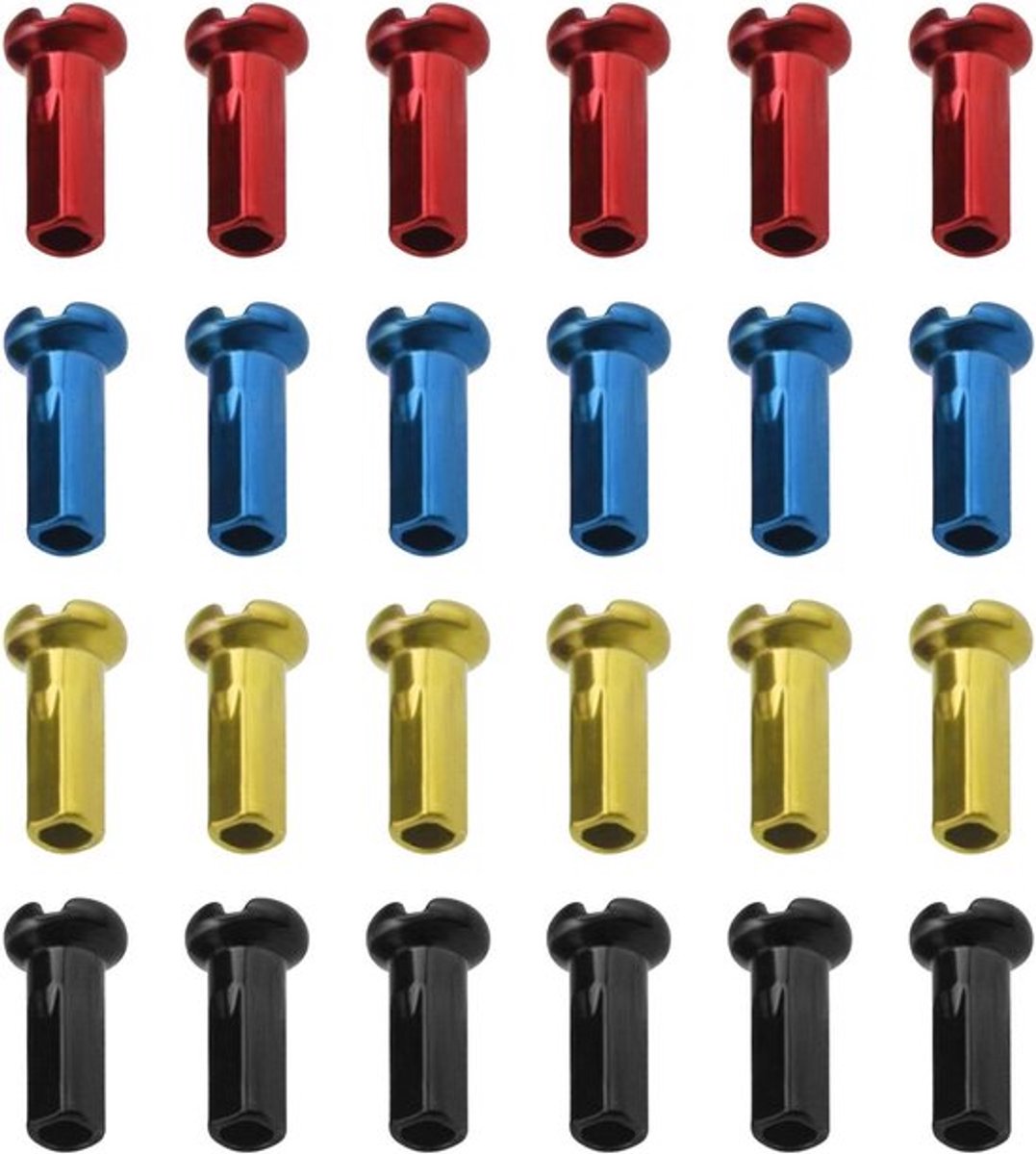 fietsspaken bescherming mountainbike racefiets - 100 stuks - 14G / 2 mm diameter - stalen spaken - zwart rood blauw goud - reserveaccessoires - geschikt voor fiets - Kleur of model.
