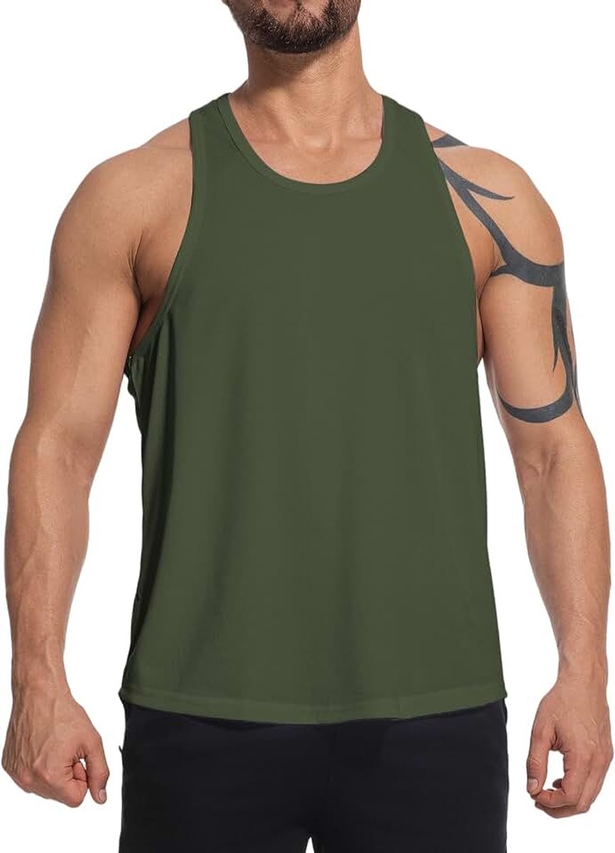 Y-Back tanktop voor heren, hardlopen, heren, training, tanktop, mesh, mouwloos, gym, bodybuilding, fitness, spiershirt, atletisch, tanktops