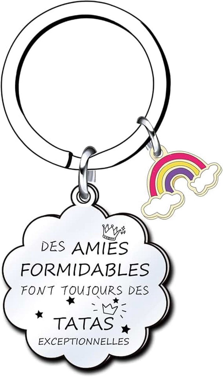 Kerstcadeaus voor Tata Sleutelhanger Vrienden Geweldige Tata - Sleutelhanger voor Aankondiging Zwangerschap Tata Geboorte Kind Cadeau-idee Aankondiging Baby Meisjes Jongens