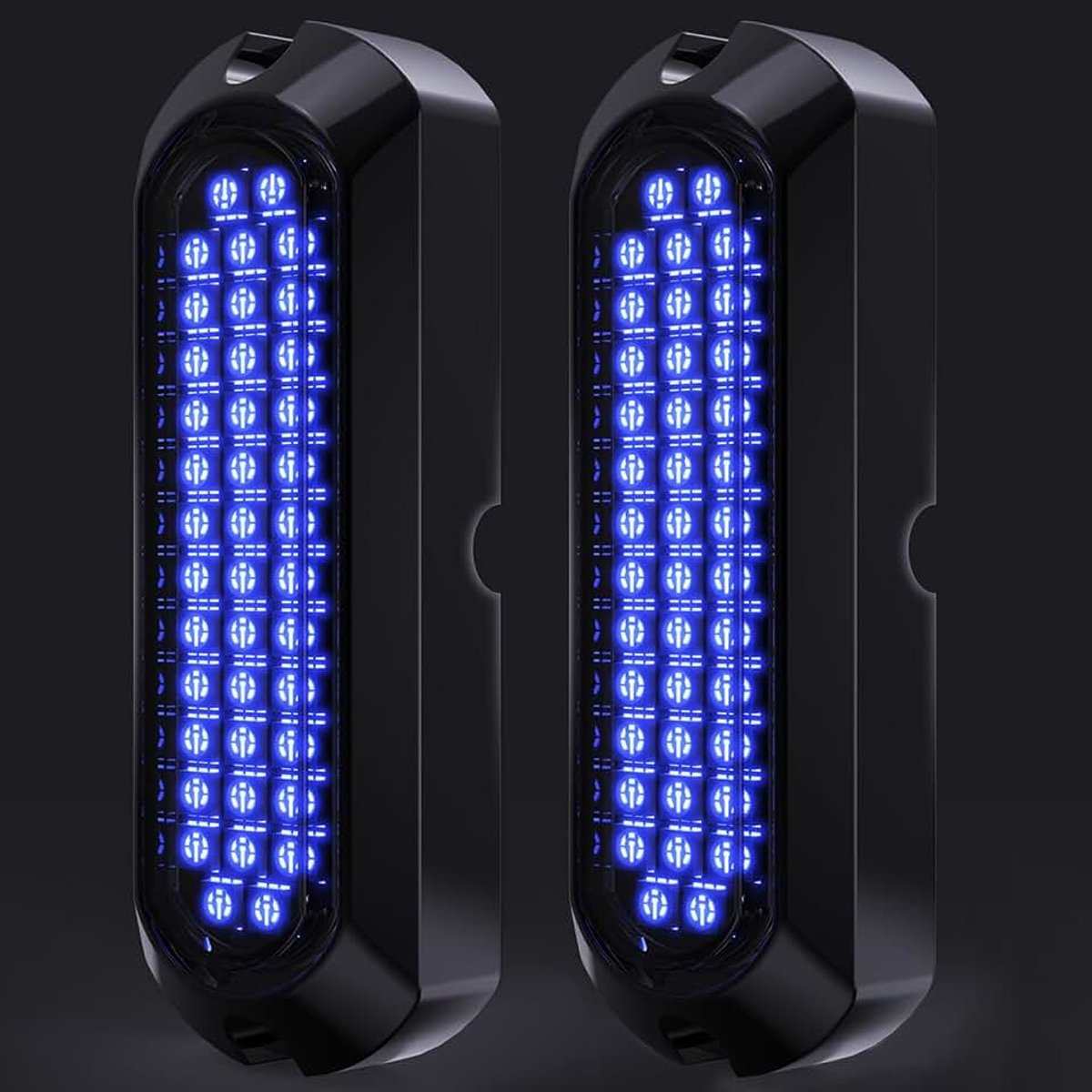 2 St Bootverlichting, waterdichte zinklegering, 40 LED's, onderwaterverlichting, spiegelverlichting, navigatieverlichting, aftapplugverlichting, instapverlichting, dekverlichting-blauw