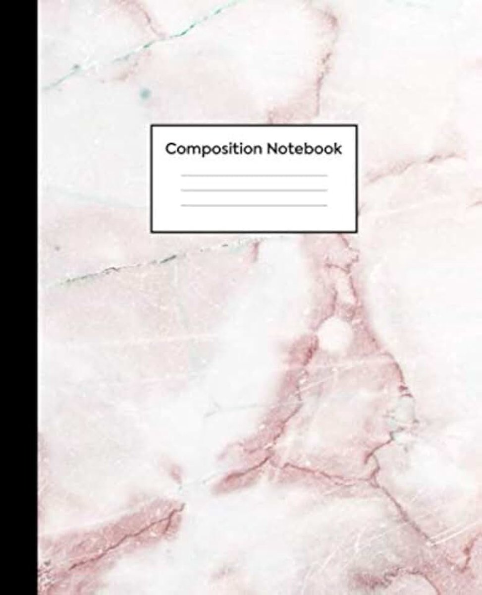 Notebook: Wide Rule - Pink and White Grey Marble Wide Ruled Line Pages, Writing Notes Journal for Girls, Kids, School, Students and Teachers (Wide Ruled 7.5 x 9.25, 100 pages)