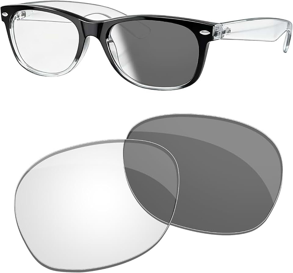 Lenzen Vervanging voor Ray-Ban RB2132 Nieuwe Wayfarer 55mm Zonnebril Geen Gepolariseerde