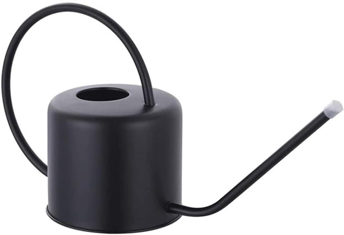 Watering Can - Gieter Lange Tuit - Planten Water Geven - Roestvrij Staal - 1.3 Liter - Zwart