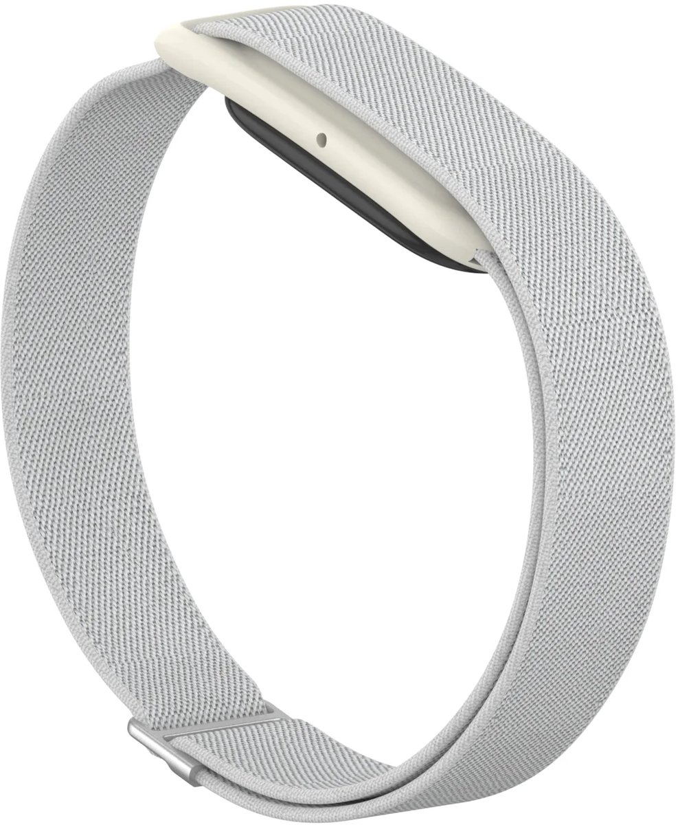 Strap-it Elastisch Bicep Bandje geschikt voor Fitbit Air - Seashell Grijs