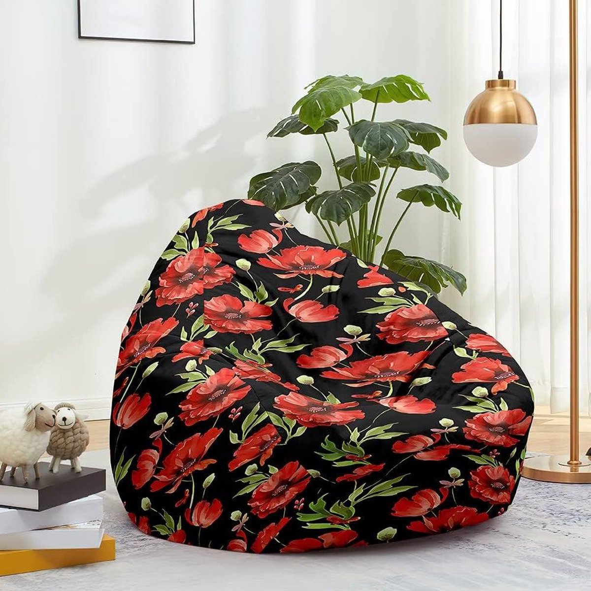 Zitzakhoes - Lui Sofa - Ontspannen Zitten - Met Handvat - 100x120cm - Rood