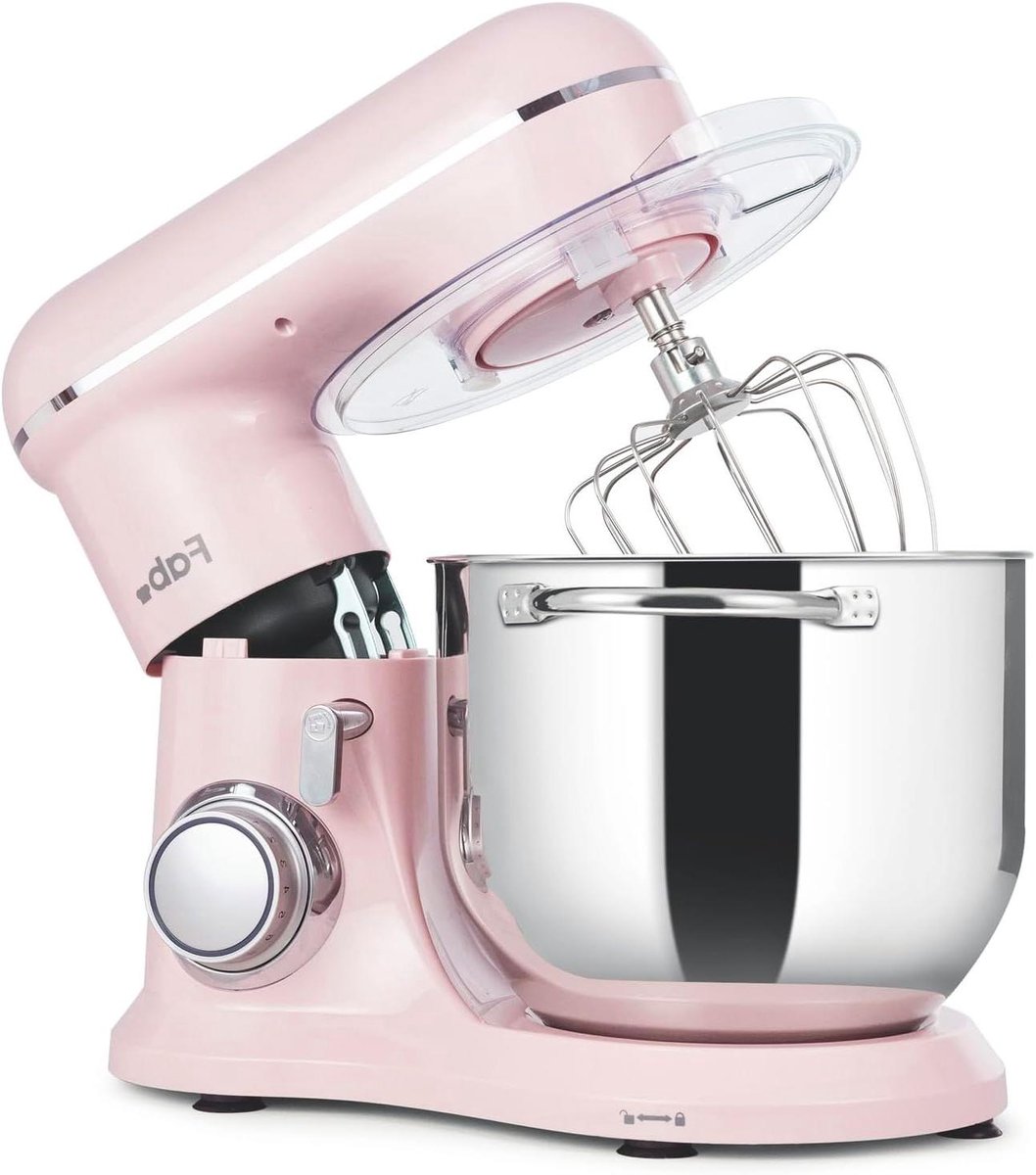 Keukenmachine - Deegmachine Mixer - Bakken Ingrediënten Mengen - Krachtige 2000W Motor - 8 Liter Kom - Roze