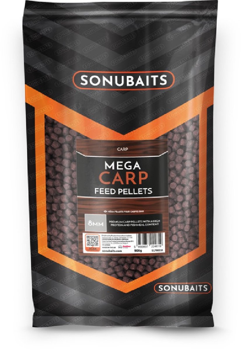 Sonubaits Mega Carp Pellets – Premium Karperpellets met Hoog Eiwit- en Vismeelgehalte - Maat : 8mm