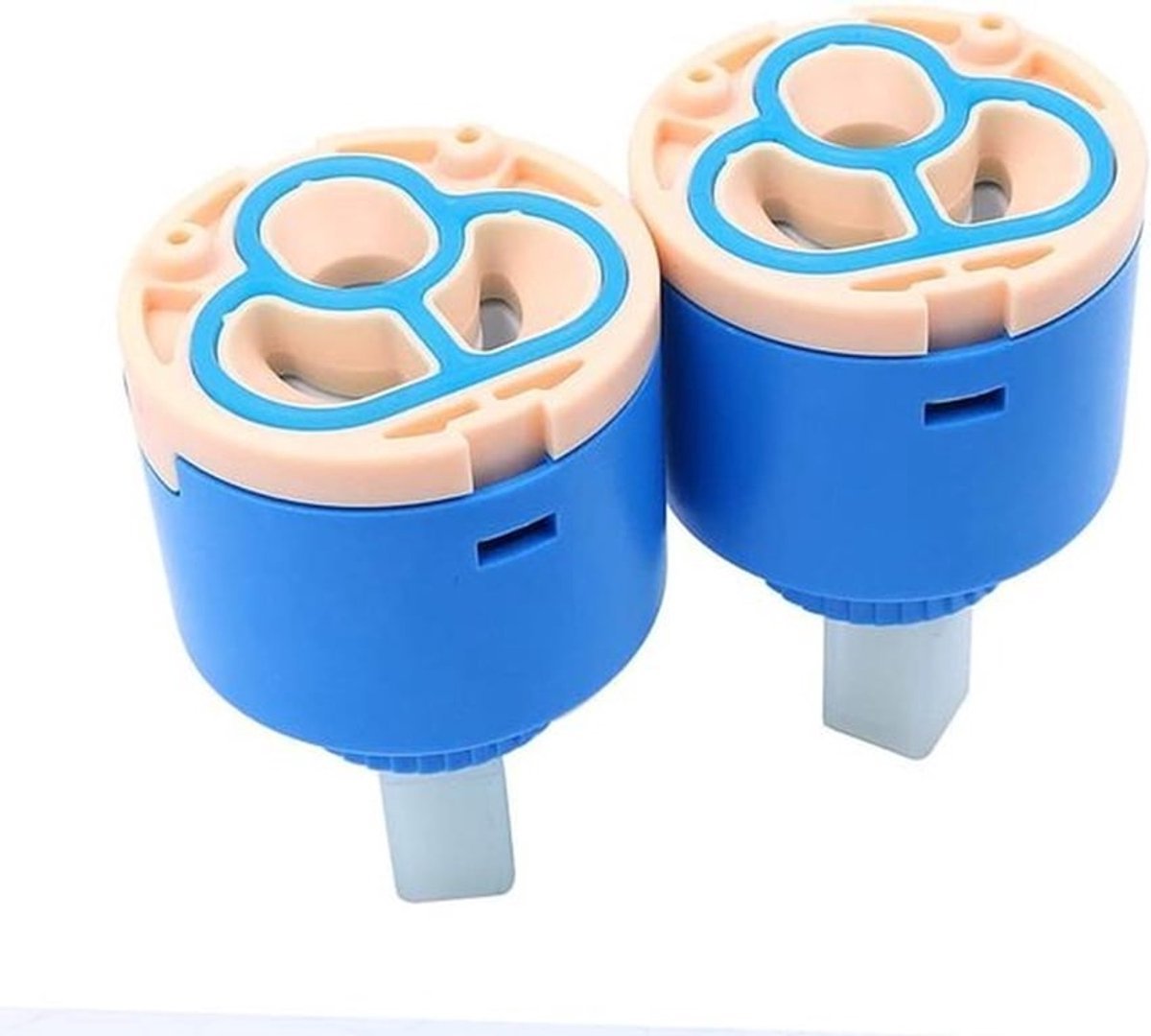 Vervangende kraancartridge - Keramische schijfcartridge - Watermengkraan - Keukenwatervalkraan - 40mm - Geschikt voor keukenkranen - Zwart - 2 stuks.