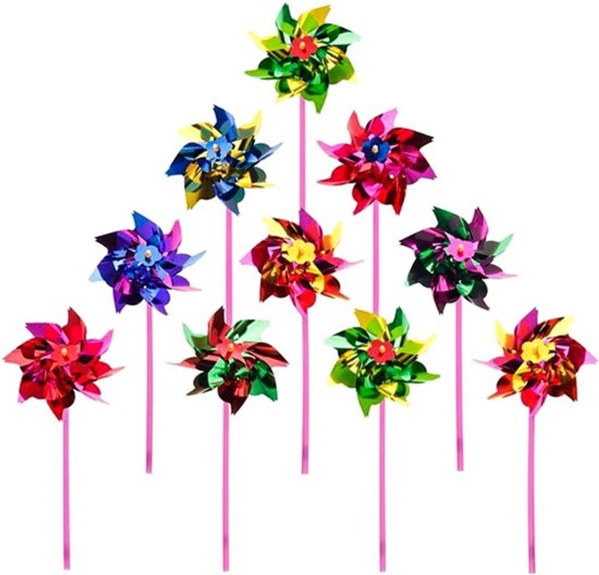 36 Stukken Regenboogkleurige Plastic Windmolen - DIY Windmolen voor Tuin - Feestelijke Windmolen Set voor Tuin en Grasdecoratie - Leuke Feestdecoraties voor Carnaval