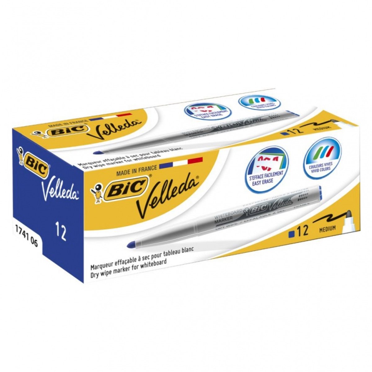 BIC Velleda 1741 Marker Blauw - School & Kantoor