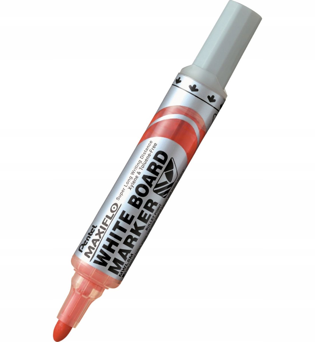 Rode Whiteboard Stift met Ronde Punt - Lange Schrijflijn