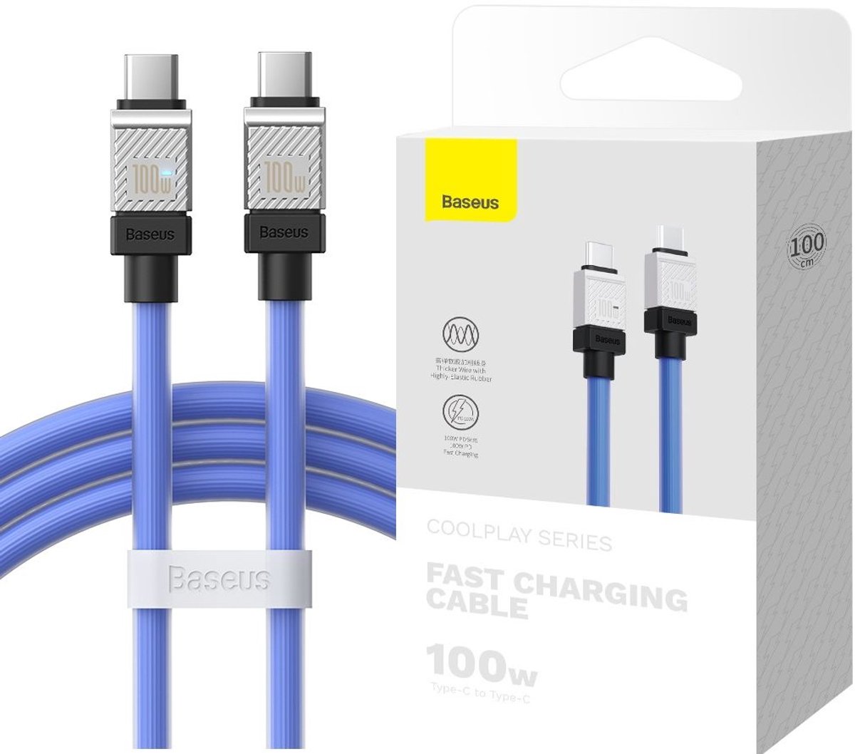 Baseus USB-C naar USB-C Kabel 1m 100W Snel Opladen PD QC Oranje