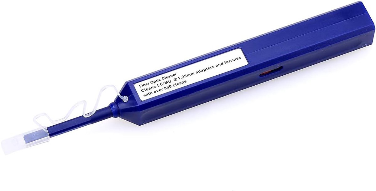 Klik Fiber Optic Cleaner Connector End Face Fiber Cleaning Pen voor 1.25mm LC/MU Connectoren (Blauw)