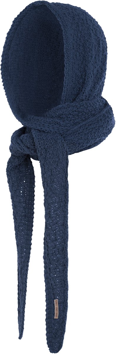 Knit Factory Blake Capuchon Sjaal - Jeans - One Size