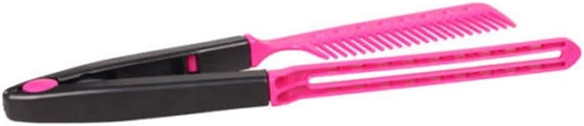 Stijltang Kam - Haar Styling Kam - Haar Rechttrekken - Wasbaar Ontwerp - 243 cm - Rose Zwart
