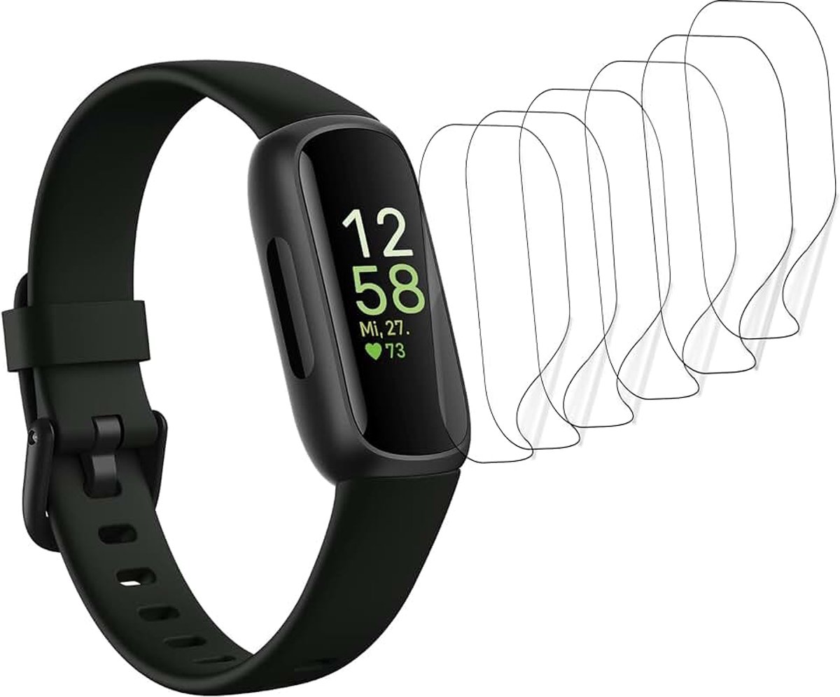 6 stuks beschermfolie voor Fitbit Inspire 3, hydrogel folie helder HD zacht TPU displaybeschermfolie TPU hydrogel film