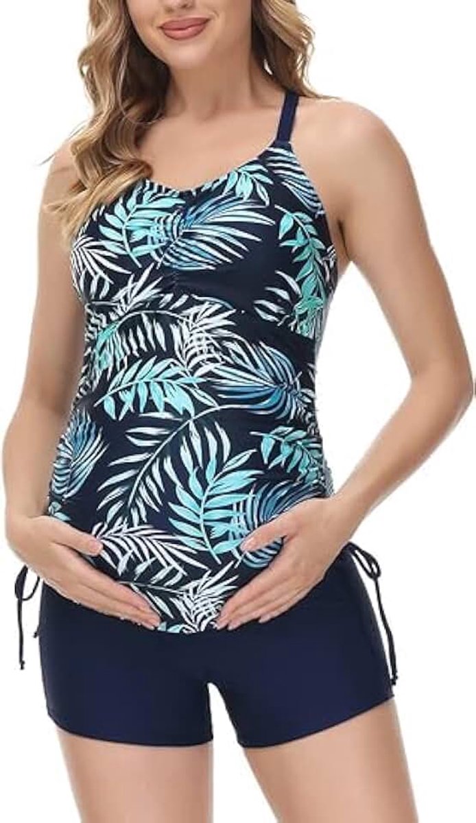 Badpakken, tankini-top, bikinitop, boyshorts, 3-delig