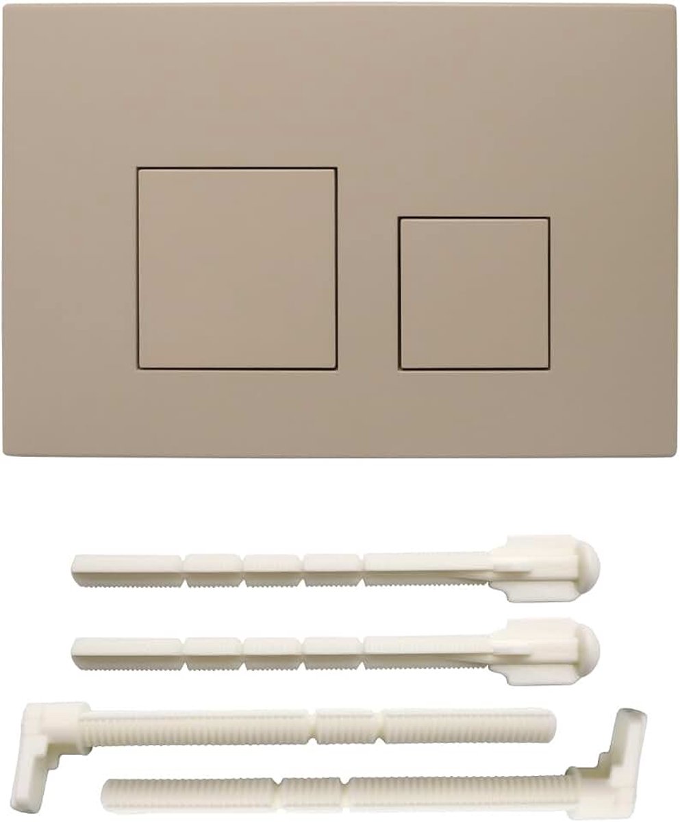 Bedieningspaneel voor WC Compatibel met Geberit sigma01 sigma10 sigma20 sigma21 sigma30 sigma50 sigma60 Bedieningspaneel kunststof kunstplastic voor 2-hoeveelheids-spoeling (Khaki)
