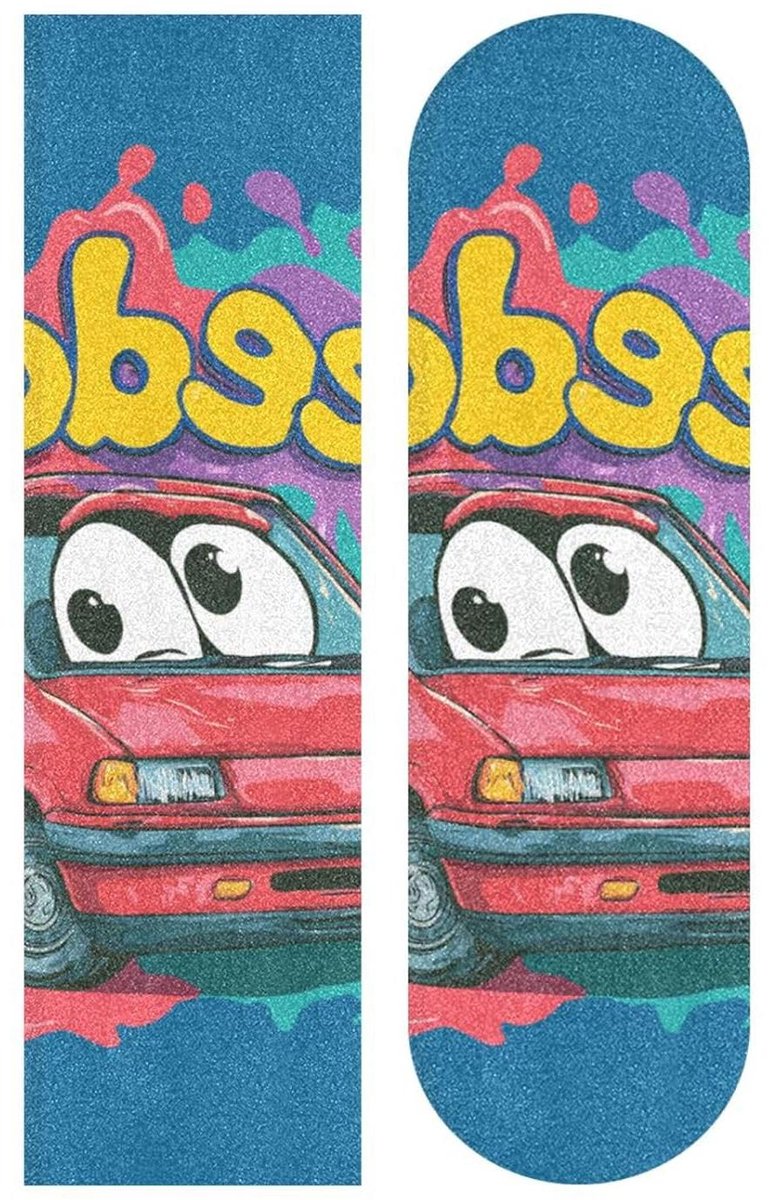 Skateboard Griptape Scooter Grip Tape Veilig Skateboarden Goede Antislipgarantie 33 x 9 Inch Cartoon Auto Vrijheid