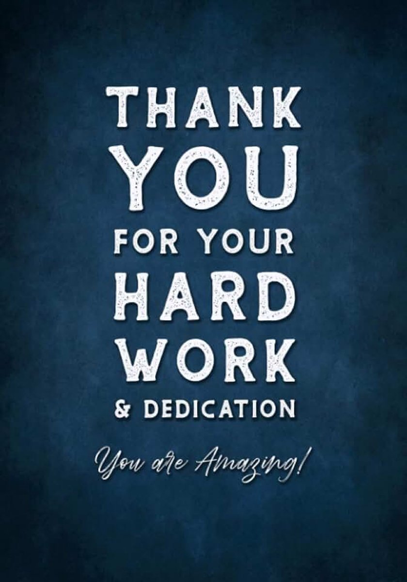 You for Your Hard Work & Dedication: Appreciation Gift for Employees - Coworkers - Work Staff Members | Lined Journal - Notebook