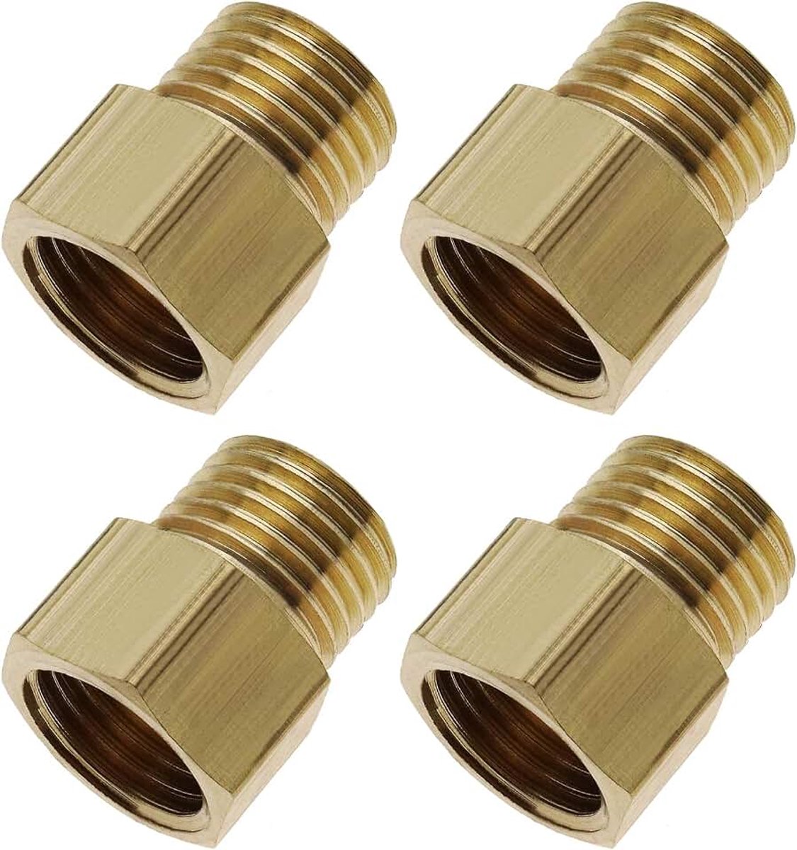 Stuks 1/4 inch vrouwelijk naar 1/4 inch mannelijk BSP draad pijp conversie adapters messing zeskantbus pijpfitting connector voor lucht water gas stookolie