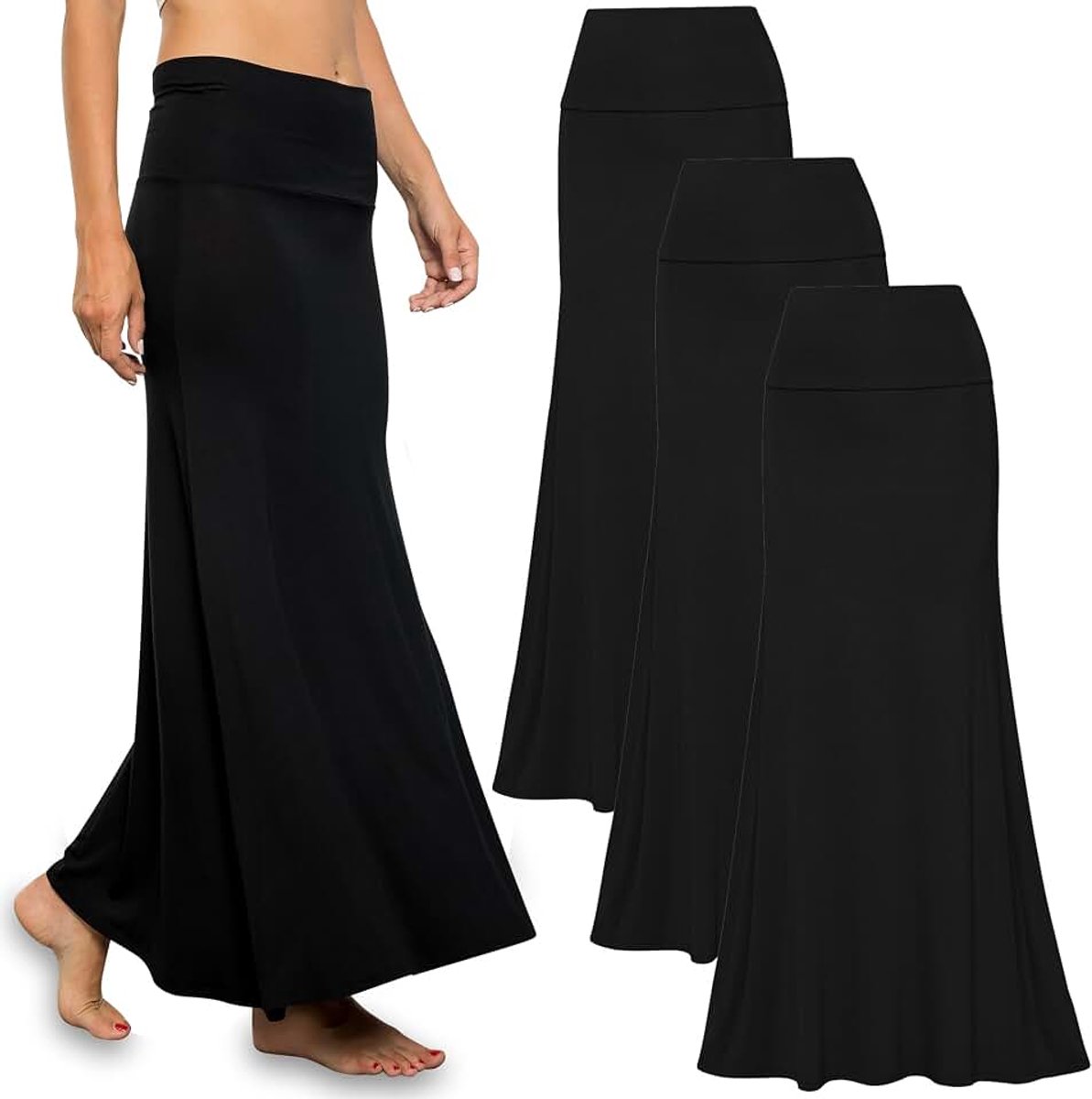 To Live Klassisch/Klassiker: dames Stijlvolle maxirok voor dames met hoge taille
