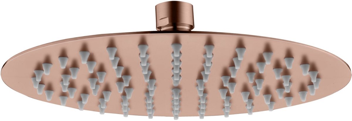 ALONI ronde rainshower – Ø30 cm – geborsteld koper