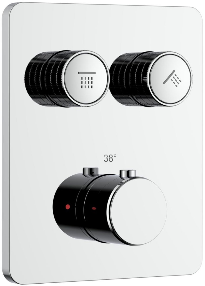 ALONI Stria douchemengkraan – 2-weg – thermostatisch – chroom