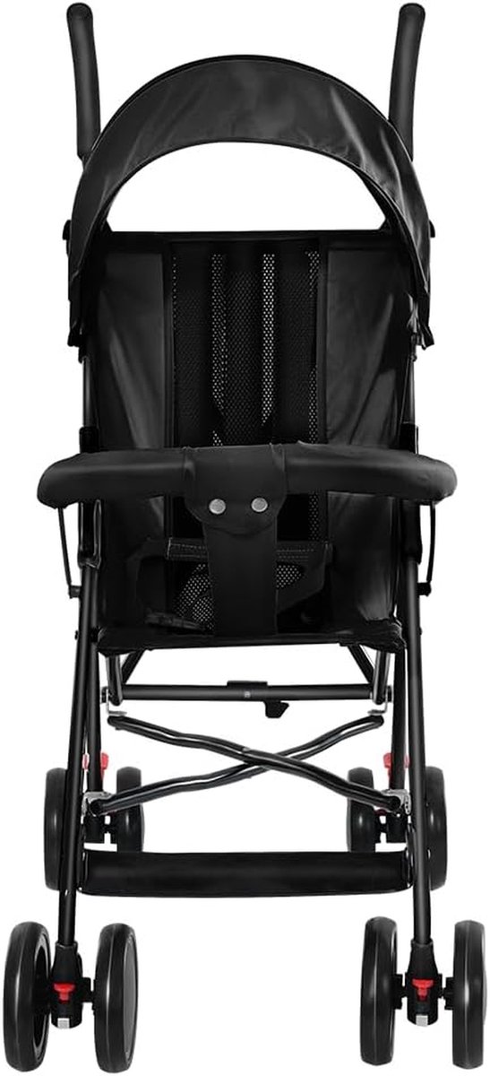 Baby kinderwagen - Lichtgewicht buggy - Compact reizen - Met trolley functie - Tot 25 kg - Zwart