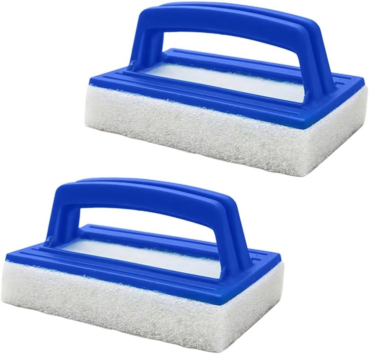 2 stuks zwembadsponsborstels, zwembadborstel met handvat, zwembadreiniging, handschrobber, zwembadreinigingsborstel, kunststof zwembadborstel tegen vuil en mos