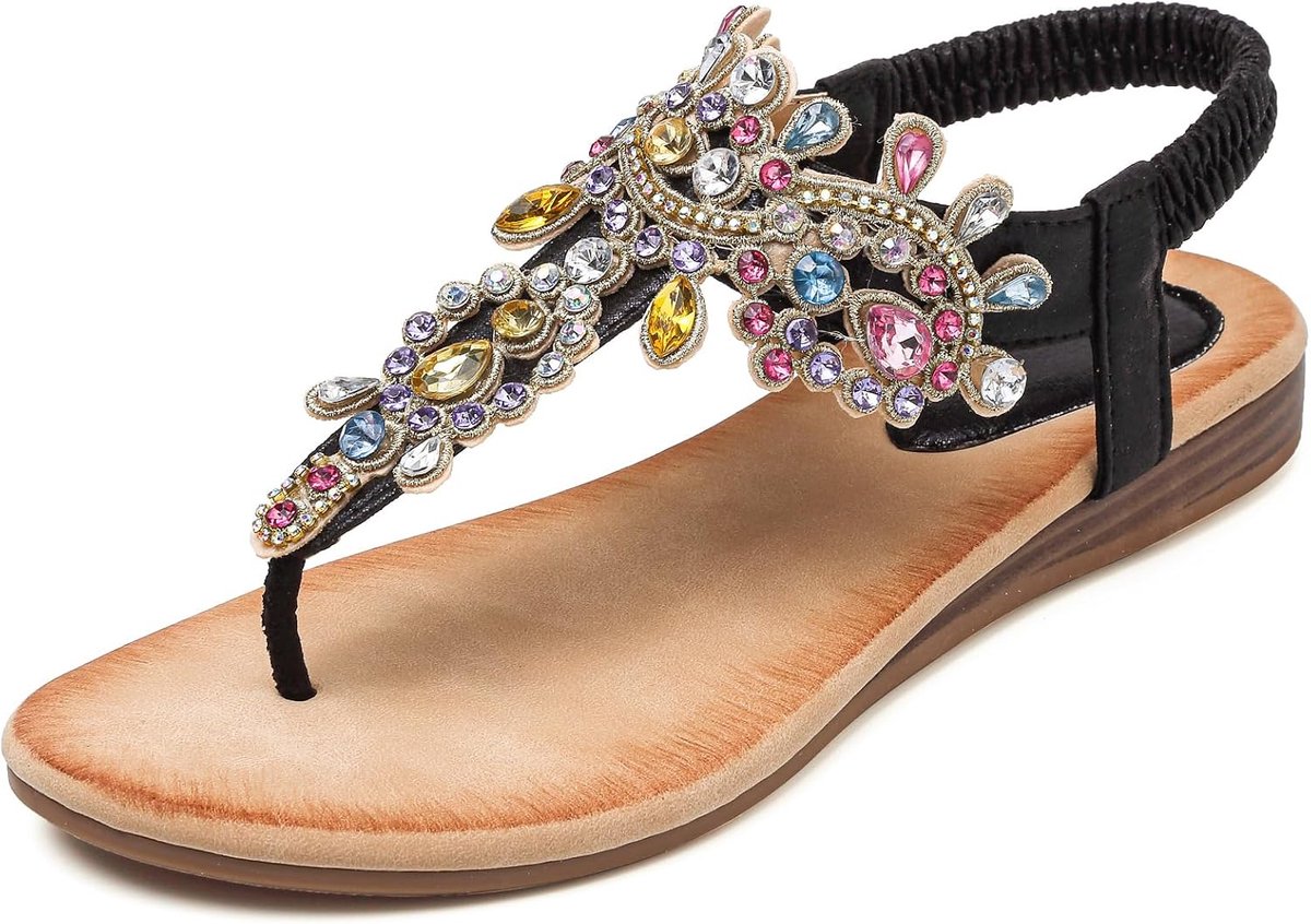 Modieuze Sandalen Dames Teenslipper Zomer Platte Sandaal Comfortabele voor Dagelijks Gebruik maat 36-42