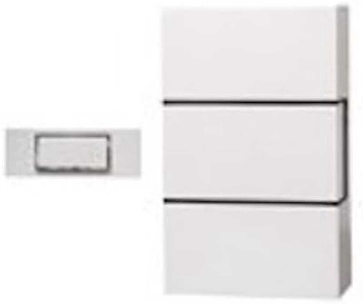 Bedrade Deurbel - Belknop Set - Bezoekers Ontvangen - Verlichte Knop - 5 x 2.6 cm - Wit