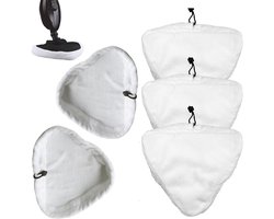 Stoomborstel Doeken - Reinigingspads - Vloeren Schoonmaken - Herbruikbaar & Wasbaar - 5 Stuks - Wit