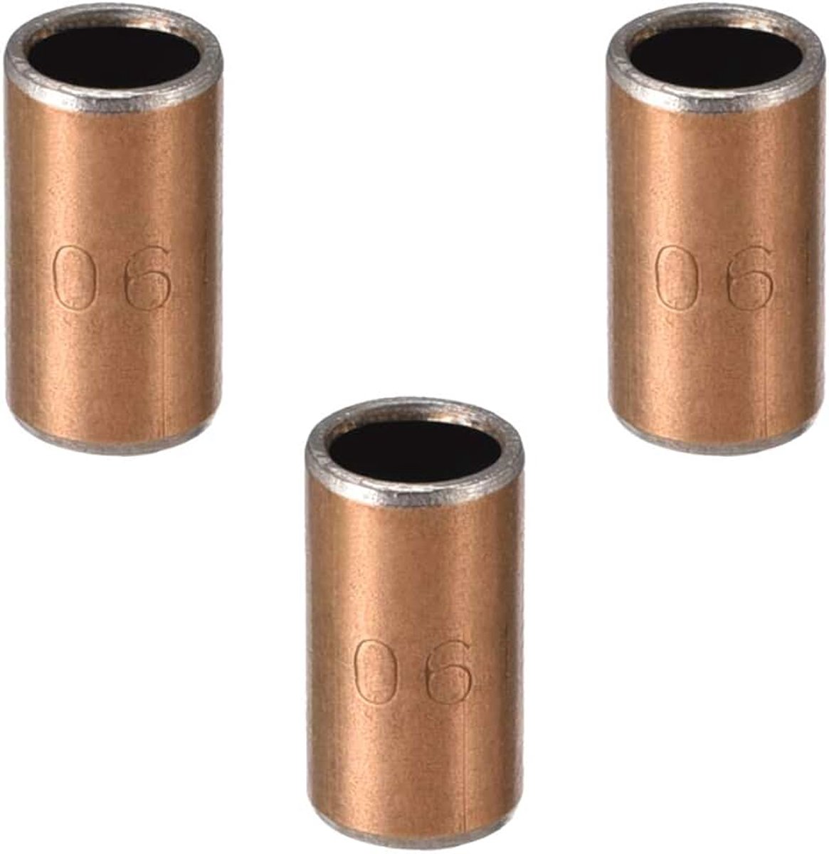 Lagers, 6 mm boring x 8 mm x 5 mm lengte omwikkelde oliebarren 6 * 8 * 15mm verpakking van 3
