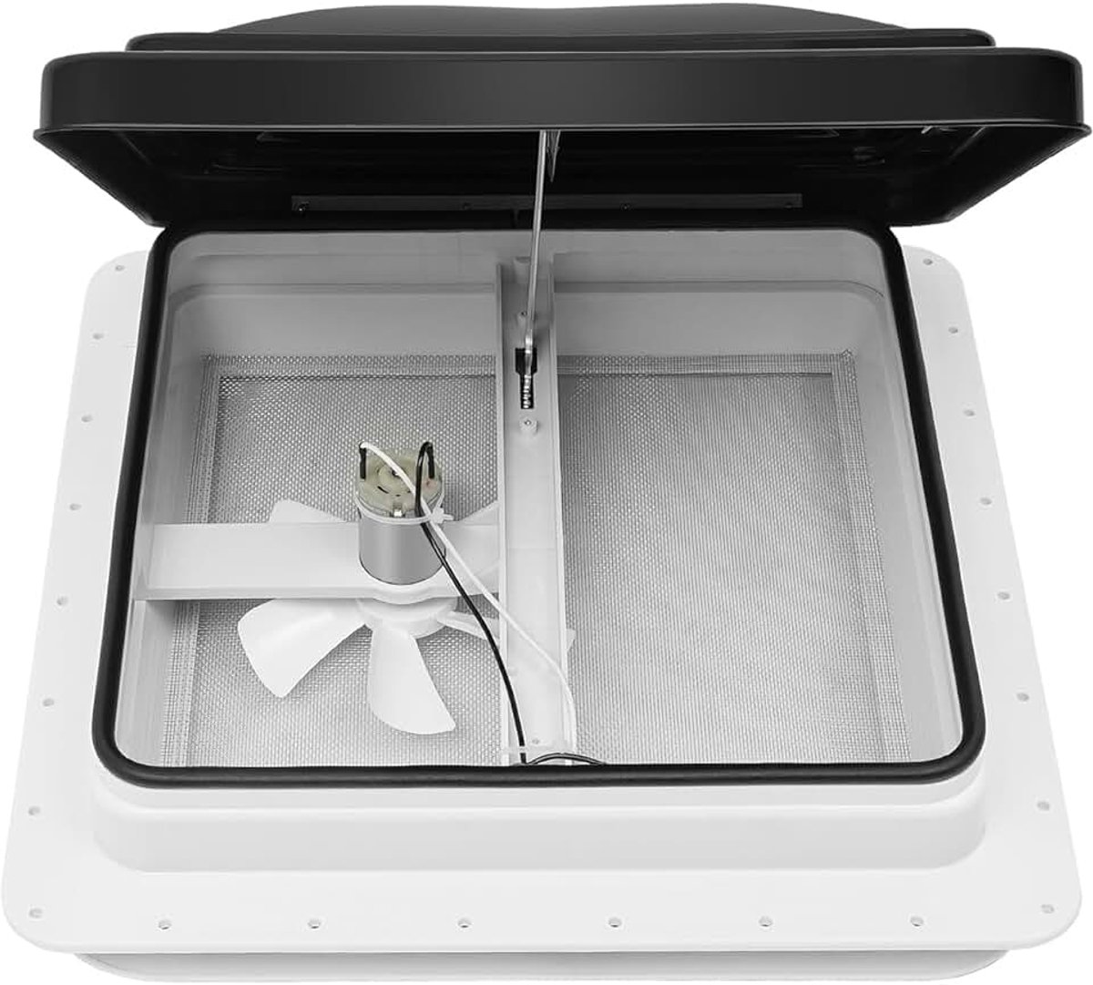Dakraam, dakluik, Vent voor caravans, camperraam met raamscherm, dakluik, caravan, voor caravans, camper, EU-stok
