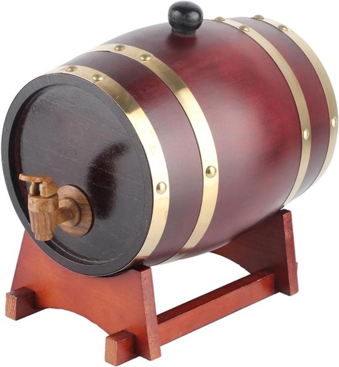 Opslag en serveren wijnvat van 3 liter grenenhout voor wijn, brandy, whisky - huisbrouwers en wijnliefhebbers.