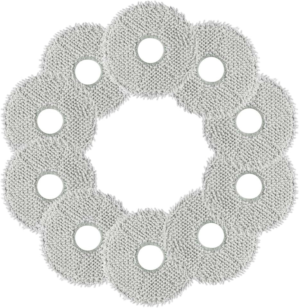 Pads compatibel met ECOVACS DEEBOT T30 Pro Omni/T30S PRO/T50/N30 PRO Omni/Xiaomi Mijia 1S, robotstofzuigers microvezel dweildoeken, herbruikbaar en wasbaar, 10 stuks