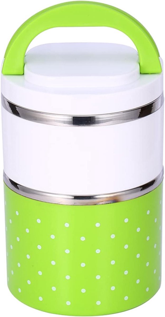 Lunchbox RVS - Voedselcontainer - Eten meenemen - Dubbelwandig geïsoleerd - 930 ml - Groen