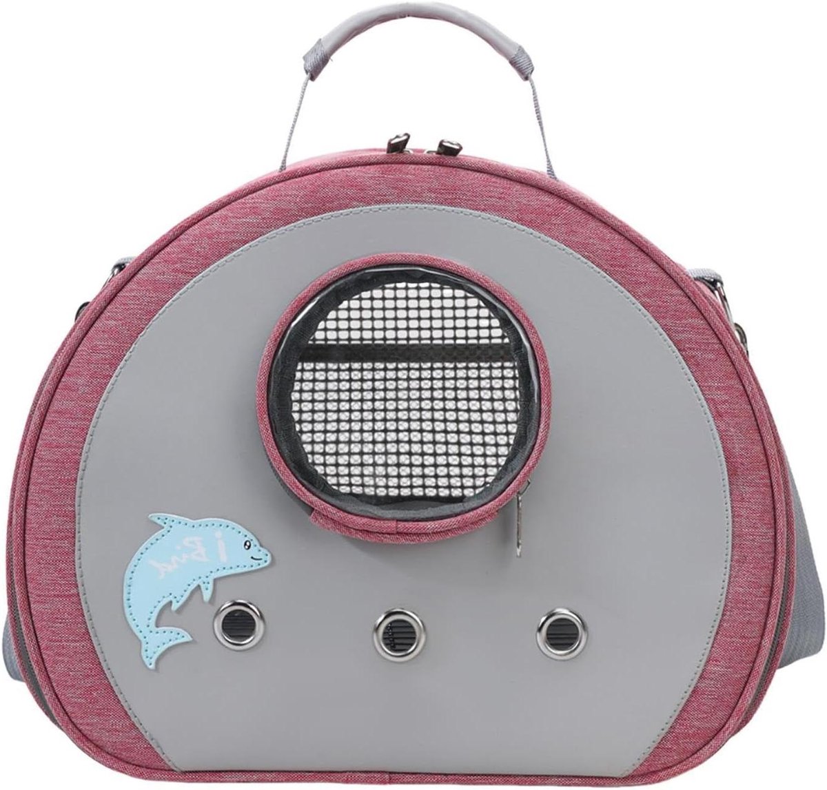 Transportbox Huisdieren - Draagtas Kleine Dieren - Veilig Vervoer - Lichtgewicht Ontwerp - 38 x 30 x 4 cm - Roze