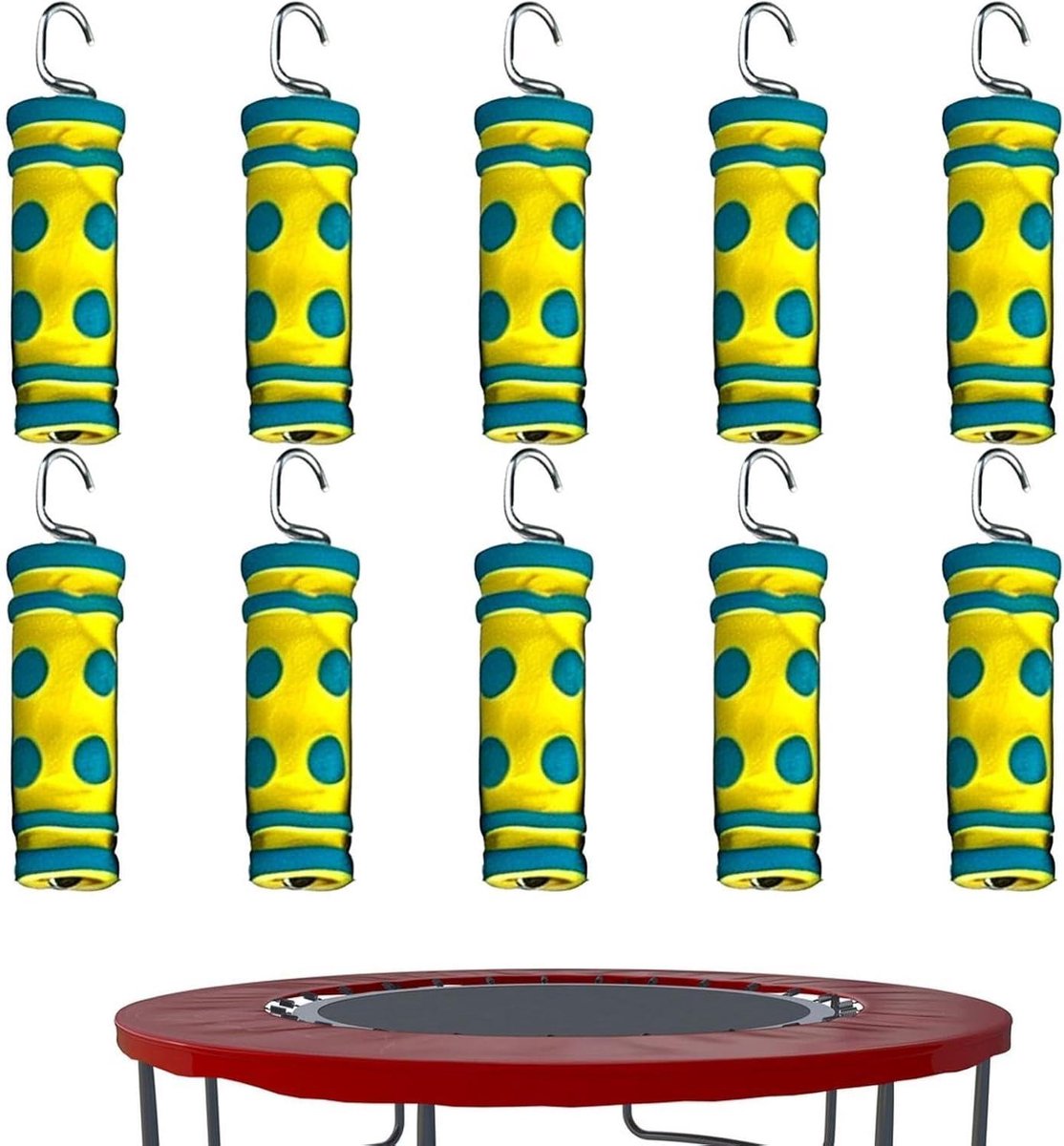 Trampoline Veren - Omheining Accessoires - Trampoline Reparatie - Stil en Soepel Bouncesysteem - 10 stuks - Zilver
