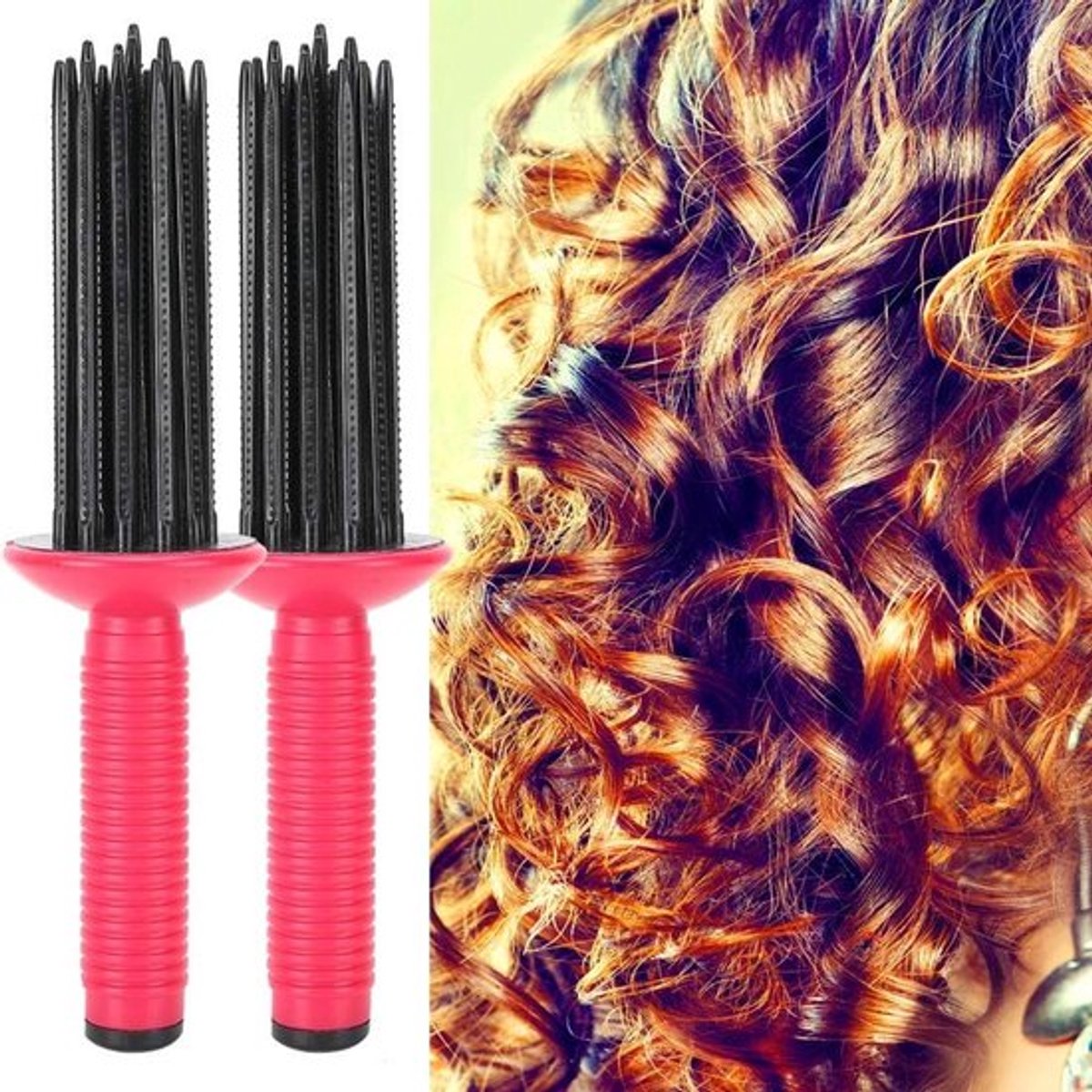 Roll Comb Styler voor Krullend Haar - Pluizige Krultangen - Curling Wand Stylingtools