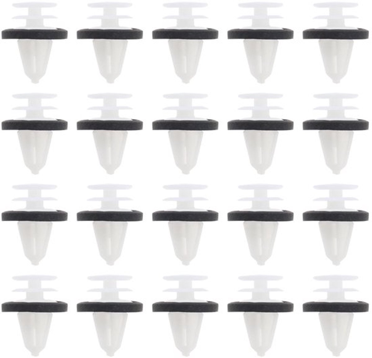 Deurkaartpaneel trimclips - 30 stuks - Kunststof - Zwart/Wit - Bevestigingsonderdelen - Compatibel met W713297S300, 4831516