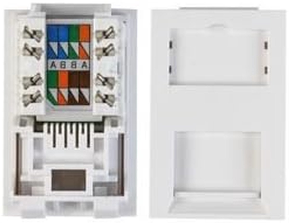 Vloerdoos RJ45 Module - Netwerk Inbouwdoos - Kabelbeheer - Hoge Kwaliteit - Standaard Maat - Zilver