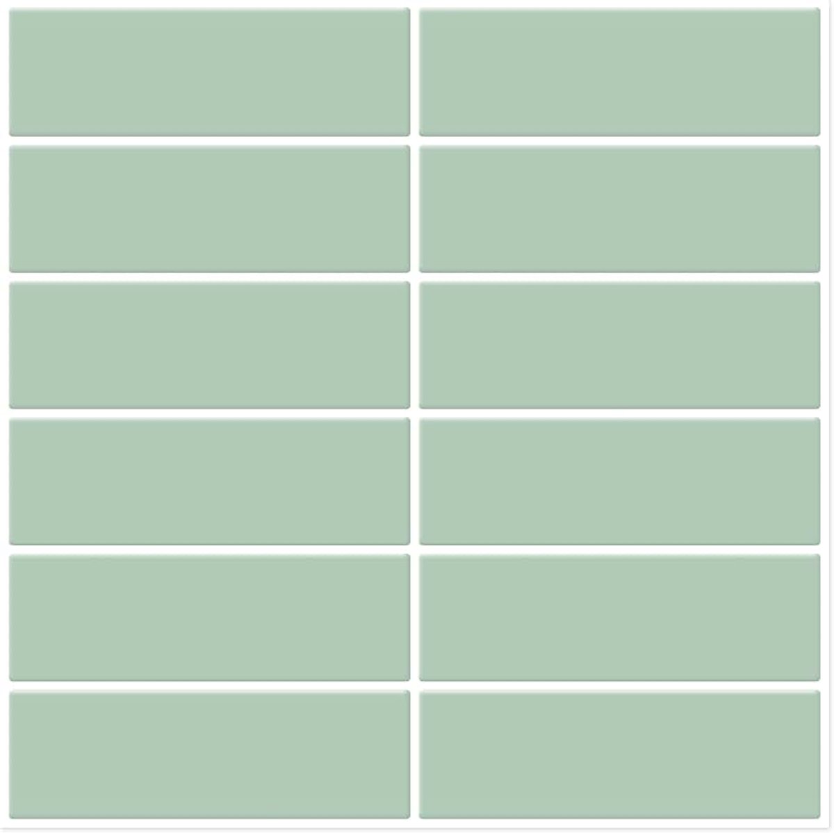 Plaktegels Zelfklevende Tegels Wandtegels Tegelstickers 10 Vellen | Groen,3D,Rechthoekige,Keuken,Badkamer,Wand,Muur,30.5 x 30.5 cm