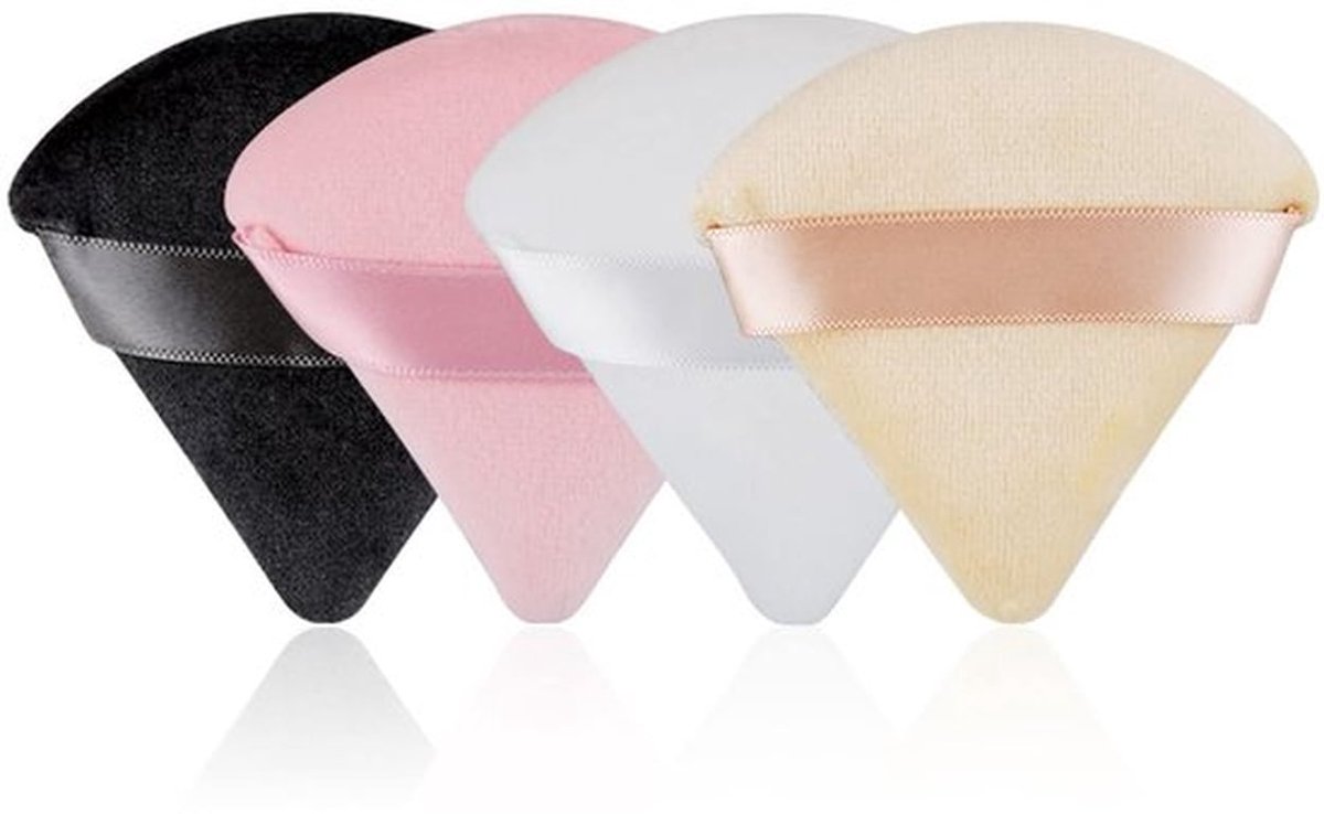 Poeder Puff Set - Cosmetische Beauty Sponge - 4 Stuks - Katoenen Poeder Rookwolken - Make-up Tool - Geschikt voor Alle Huidtypes