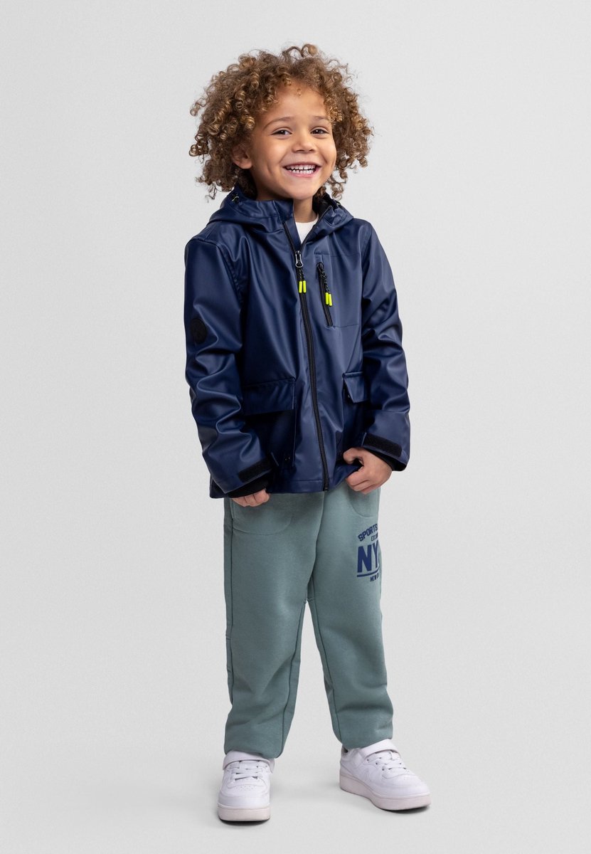 Minoti winterjas jongens met capuchon - waterafstotend donkerblauw