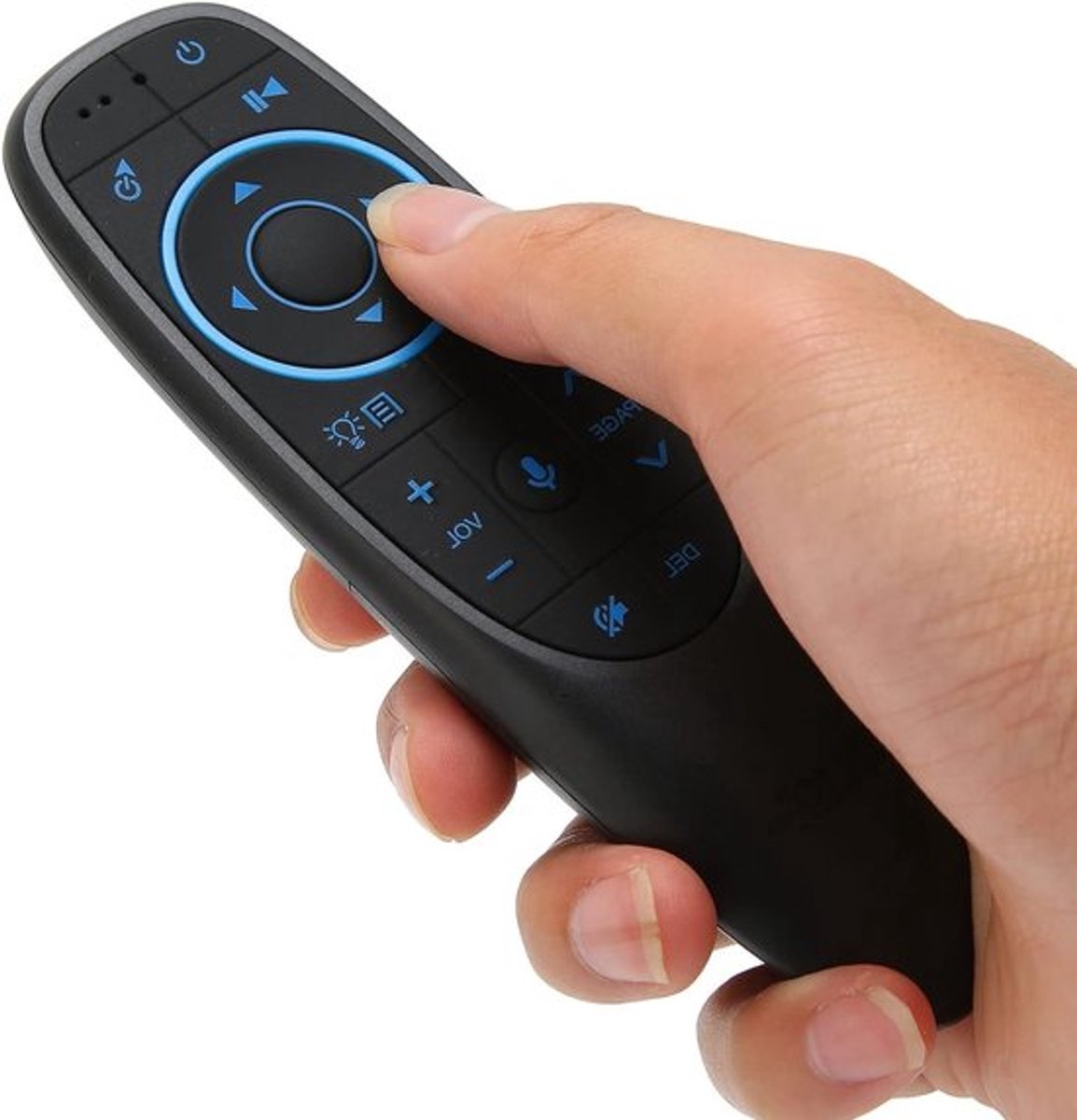 Spraakafstandsbediening, Bluetooth Air Mouse-afstandsbediening Gevoelige Multifunctionele Bluetooth Air-afstandsbediening voor Android-systeem Tv-beschermer(G10S PRO BT)