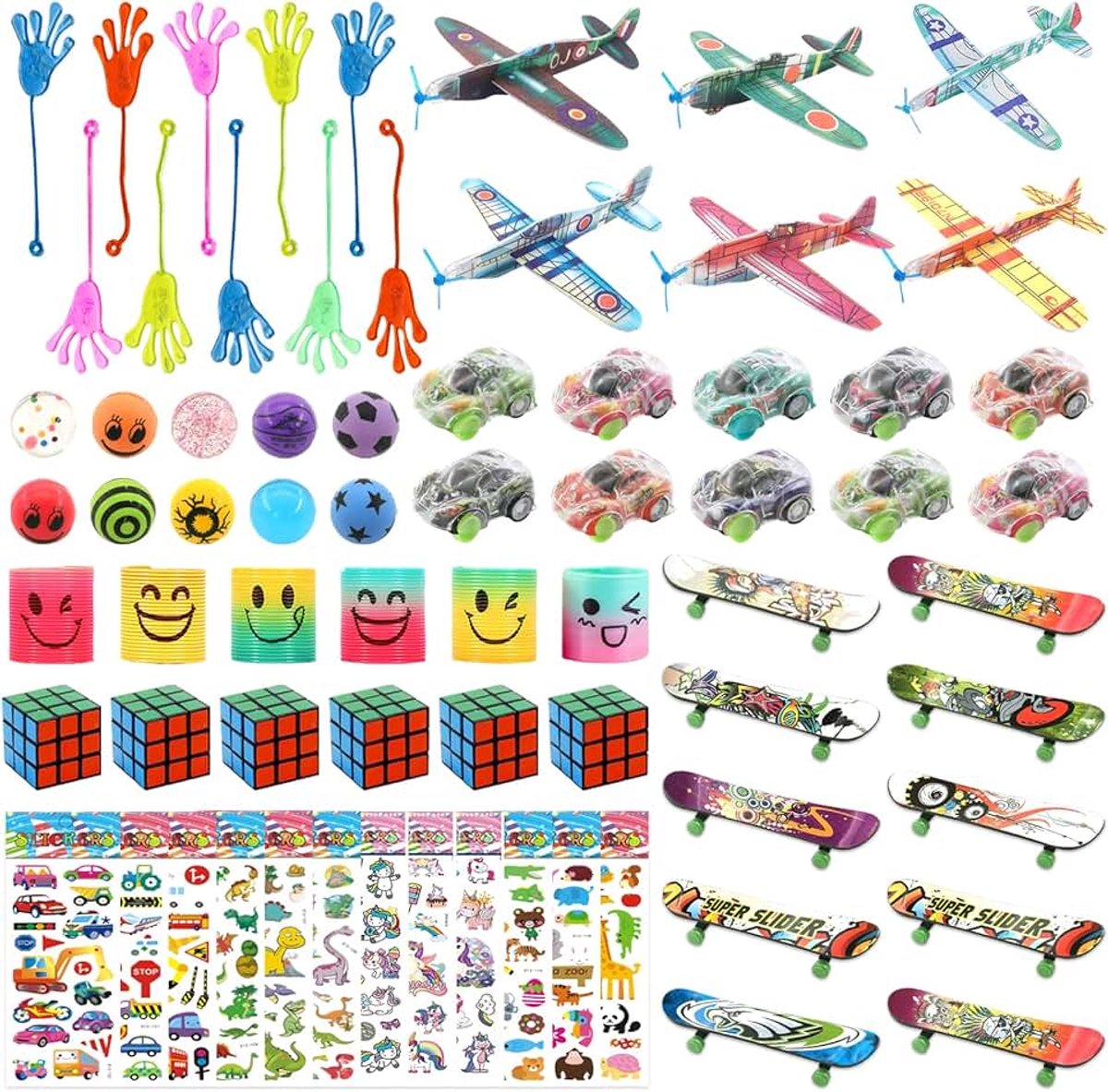 Kinderverjaardagscadeautjesset, 70 stuks cadeautjes voor kinderverjaardag, gastgeschenken, feestgunstspeelgoed, speelgoed voor jongens en meisjes, feestzakvulling, kinderverjaardag,