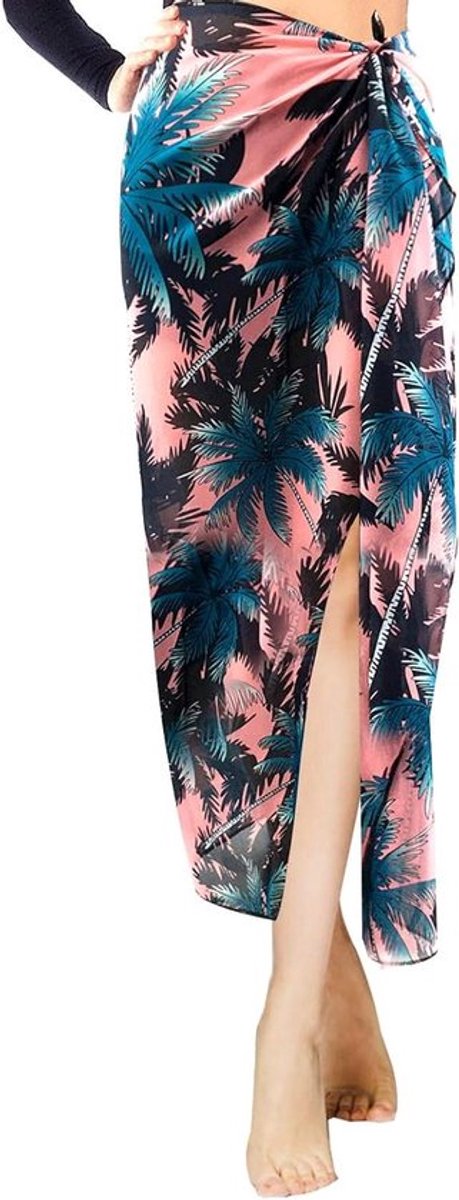 Dames wikkelrok met bedrukte bikini patroon voor zomerstrandvakantie